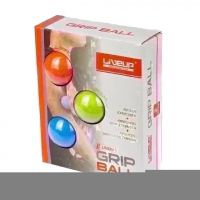 Kit Bolas de Aperto Grip Ball - Leve, Medio, Forte- 5 Cm - Liveup Sports