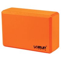 Bloco de Yoga - 22,8x15,2x7,6cm - Cor Laranja - Liveup Sports