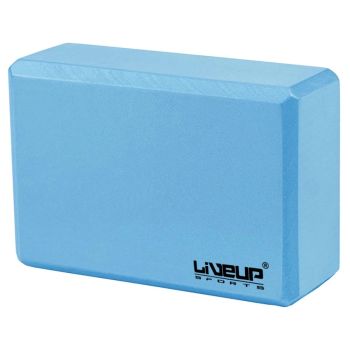 Bloco de Yoga - 22,8x15,2x7,6cm - Cor Azul - Liveup Sports