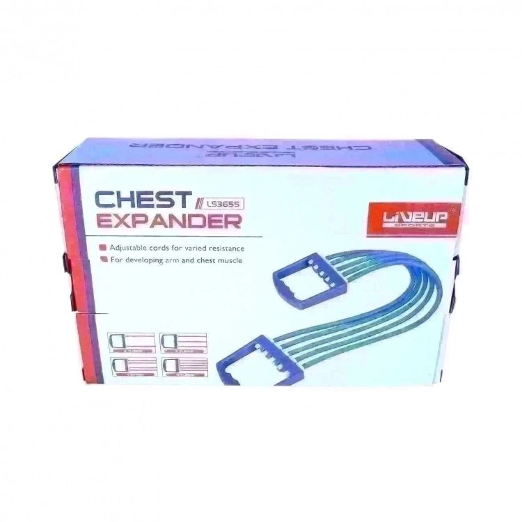 ESPECIFICAÇÕES:
<br>Fortaleça os ombros, peitos e glúteos com o Elástico Extensor Ajustável Liveup. 
<br>Possui 5 elásticos removíveis que possibilitam ir do nível iniciante até o mais avançado. 
<br>
<br>CARACTERÍSCITAS: 
<br>
<br>Benefícios: fortalece ombros, peitos e glúteos. 
<br>Músculos trabalhados: ombros, braços, pernas, glúteos. 
<br>Partes do corpo trabalhadas: ombros, braços, pernas, glúteos. 
<br>Exercícios: quatro elásticos que proporcionam um treinamento mais intenso. 
<br>Os elásticos são removíveis aplicando a tensão que preferir. 
<br>5 bandas elásticas removíveis, permitindo o ajuste da intensidade com 1, 2, 3 , 4 ou 5 elásticos. 
<br>Manoplas moldadas em polietileno preto. 
<br>Tensão: Variável, de acordo com o número de tubos. 
<br>Material: Borracha 
<br>
<br>Medidas aproximadas: 
<br>Sem esticar: 72 cm de um pegador ao outro. 
<br>Esticado: passa de 1,05cm dependendo da força