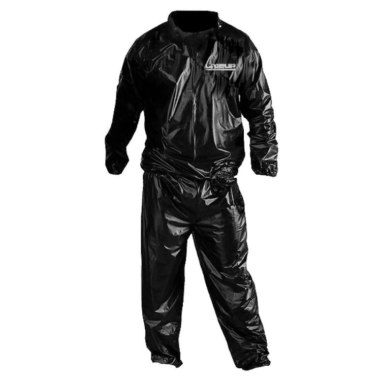 A roupa Sauna Suit Liveup Sports são usados para queimar calorias ao fazer exercícios. O traje de sauna gera muito calor, o que ajuda a liberar as toxinas e impurezas do corpo para serem expelidas dos poros da pele, enquanto relaxa os músculos do corpo com calor intenso. Ajuda a manter os músculos aquecidos para o condicionamento aeróbico e ajuda a eliminar o excesso de água.<br><br>Aviso: a cor do produto pode variar da imagem
