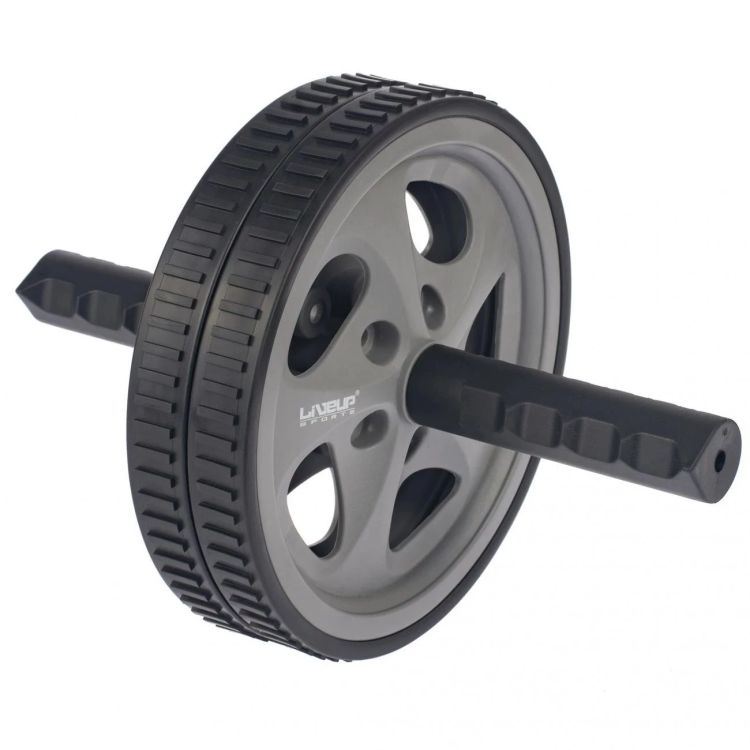 INFORMAÇÕES:
<br>- A Roda de Exercício Liveup Sports (Exercise wheels) garante um trabalho espetacular para os músculos estabilizadores da coluna.
<br>- Fique com a musculatura abdominal e lombar trabalhada, com segurança e estabilidade. 
<br>- Possui pegada anatômica e rodas duplas, o que faz deste produto uma unanimidade entre os usurários.
<br>- Suporta até 120kg
<br>
<br>PROPORCIONA
<br>· FORÇA
<br>· EQULIBRIO
<br>· RESISTÊNCIA MUSCULAR LOCALIZADA
<br>· CONDICIONAMENTO FÍSICO
<br>
<br>EMBALAGEM CAIXA:
<br>- Contém 01 Unidade
<br>- Peso: 0,650 Kg
<br>- Altura: 23 cm
<br>- Largura: 26,5 cm
<br>- Comprimento: 6,5 cm